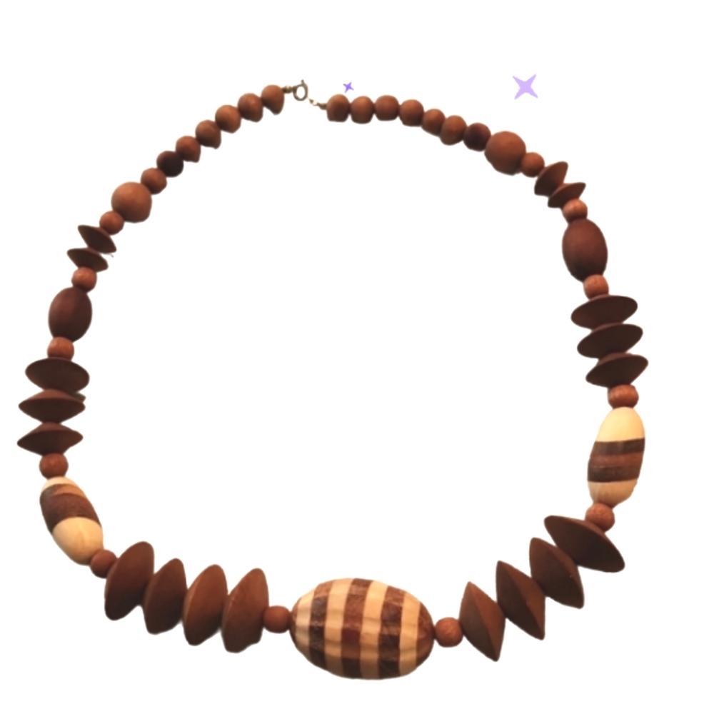 Beautiful  woden beaded necklace